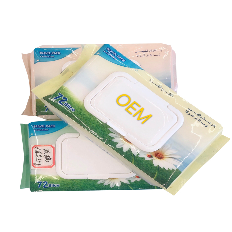 Nonwoven Fabric Material Reusable Baby Wipes with Cover Lid A Grade