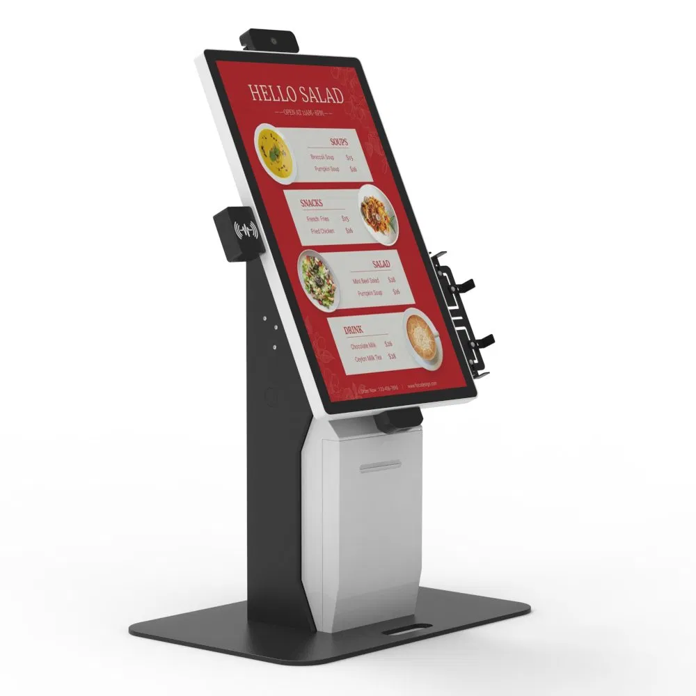 18.5 21.5 24 27 32 Inch Indoor Restaurant Printer Touch Qr Code Scanner Payment Self Service Order Kiosk