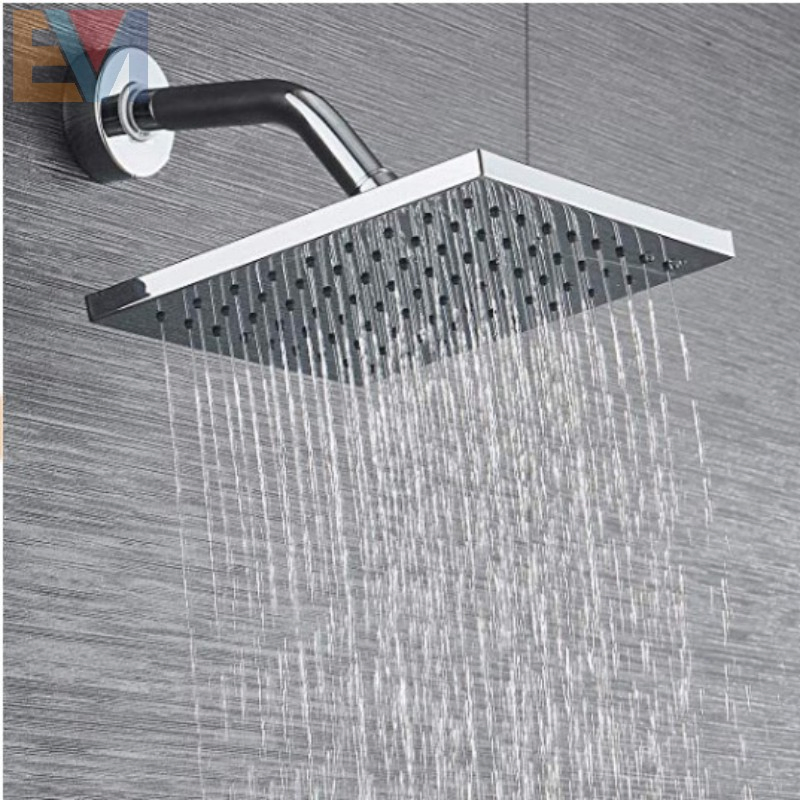 Bathroom Showerhead High Pressure Adjustable Square Rain Shower Head