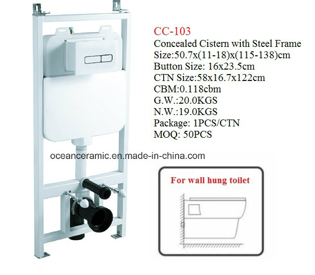 Cc-103 Concealed Cistern with Steel Frame for Wall Hung Toilet