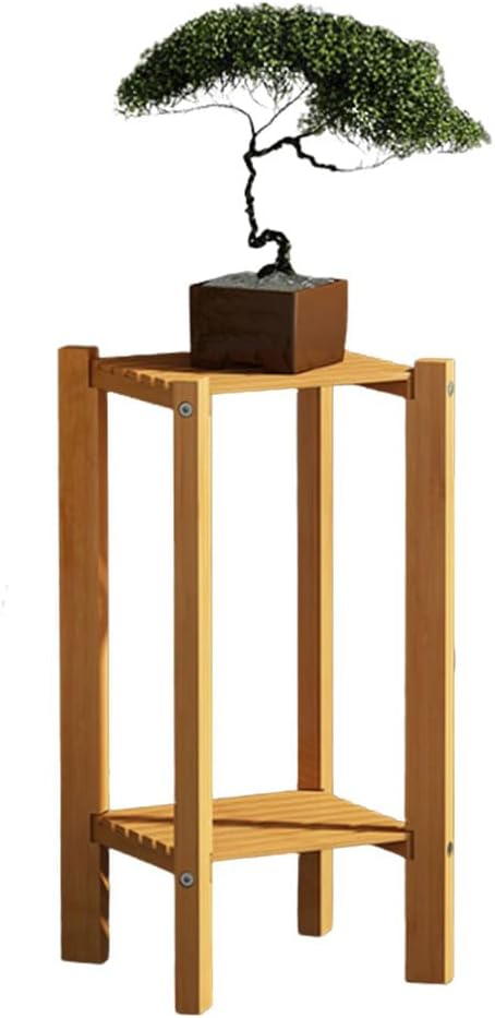 Bamboo Potted Plants, Green Plants, Green Vines, 2-Layer Storage, Bamboo Flower Rack