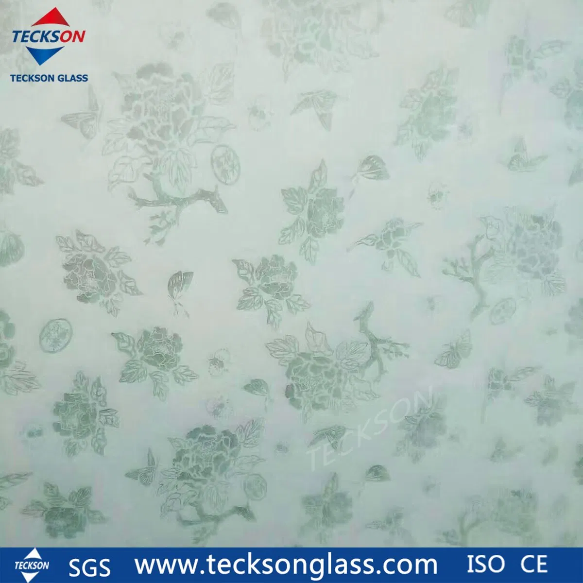 3mm 4mm Acid Frosted Obscure Bamboo Maple Leaf Pattern Figure Glass