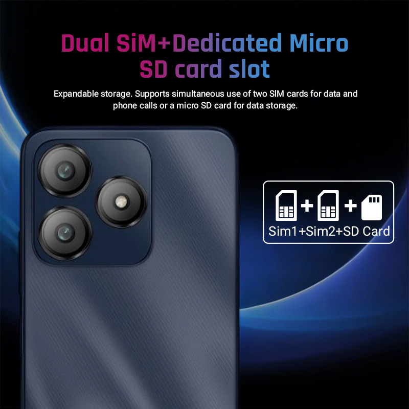 6.56 Inch Waterdrop Screen Smartphone 1.6GHz Battery 4G+128g Smartphones Mobile Phone