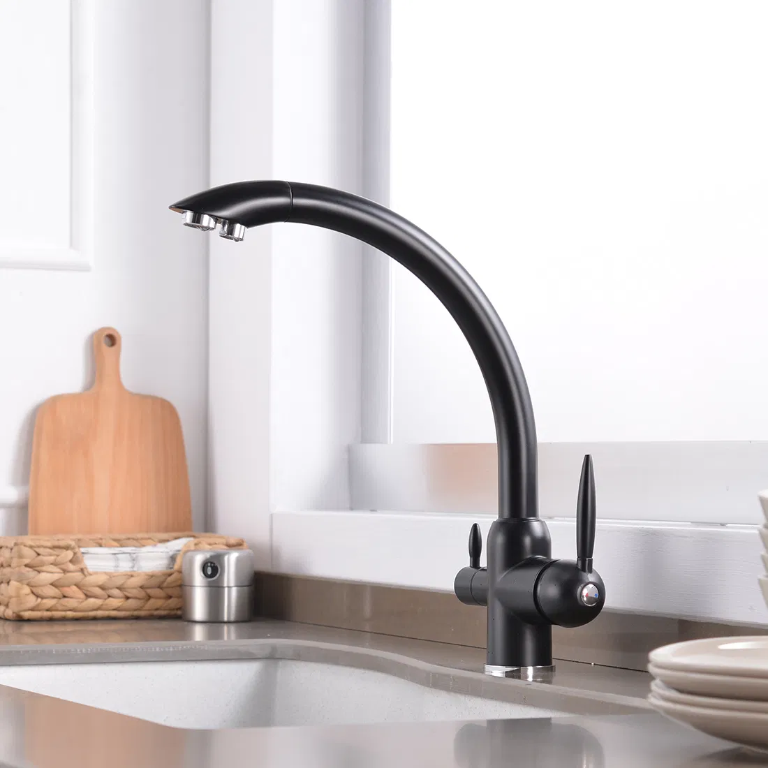 3 Way Filter Taps Pull out Kitchen Faucet, Drinking Purifier Water Tap