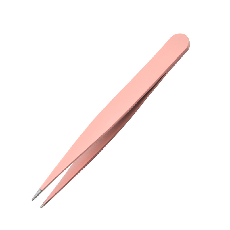 Colored Stainless Steel Hair Splinter Removal Beauty Lash Application Eyebrow Shaping Tweezers