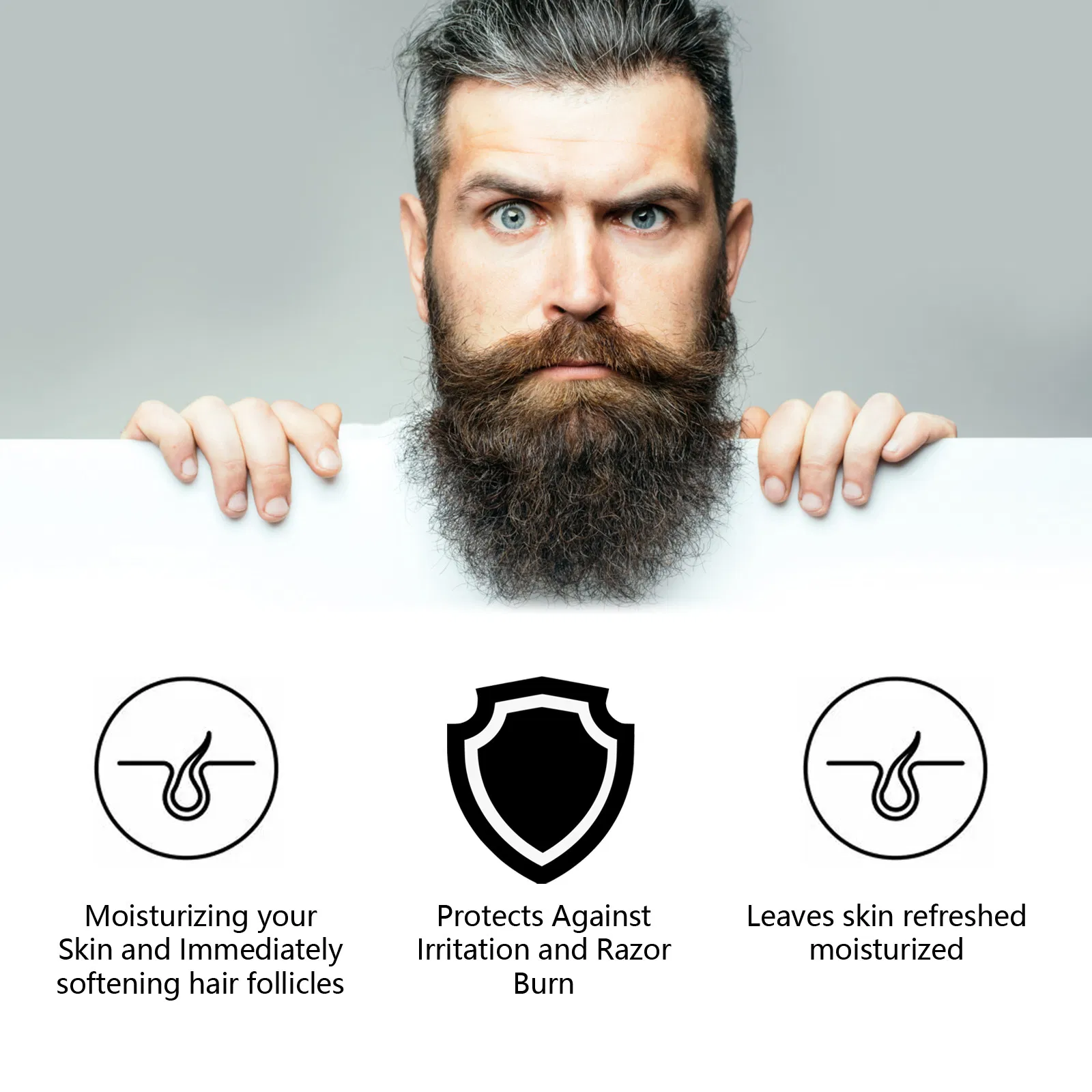 Private Label Facial Care Shaving Gel Deep Cleaning Gentle Refreshing Softening Beard Men Shaving Gel