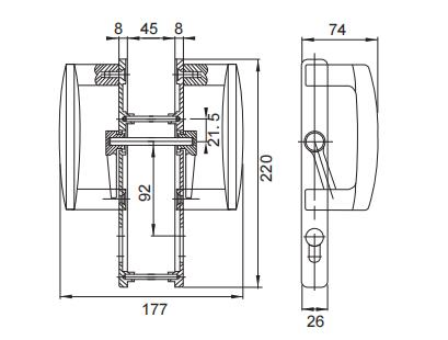 Aluminum Alloy Door Handle Dh6353 for Aluminum Door
