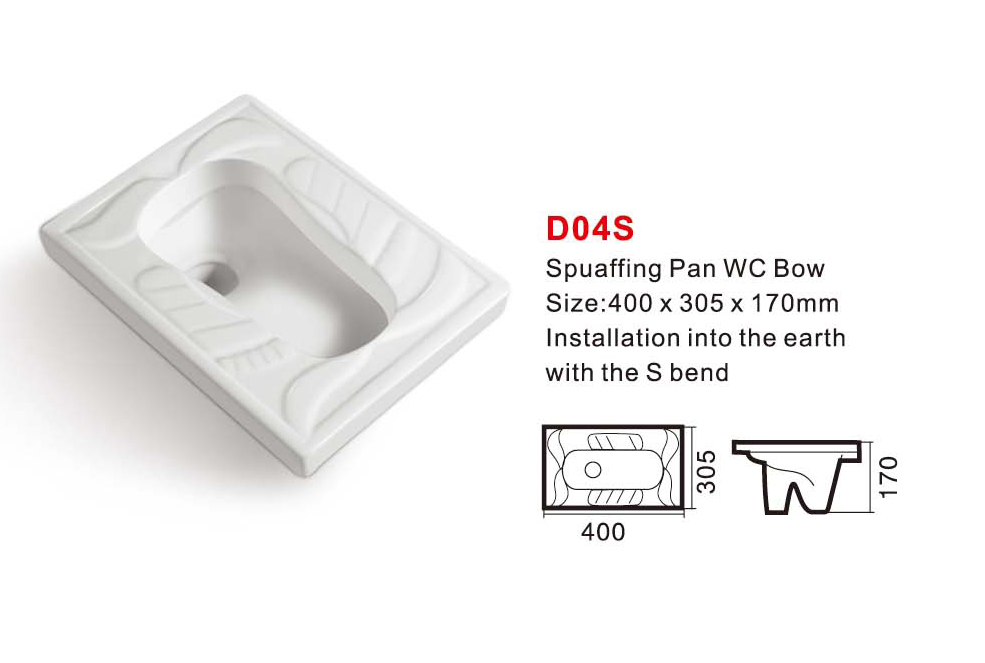 Ceramic Squatting Pan, Public Toilet, Sanitary Ware, Wc Pan