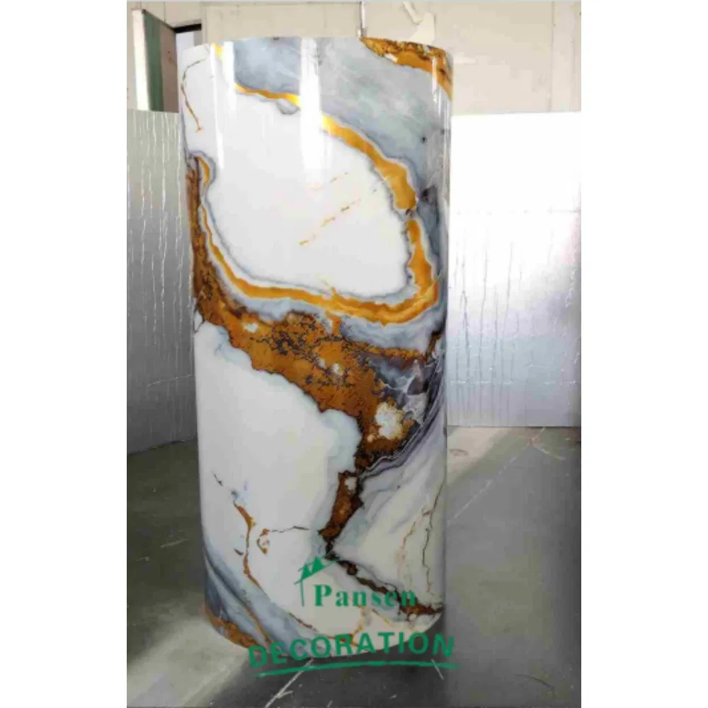 4ftx10FT Marble Backed Wallpaper PVC Wall 3D Foam Sticker Home Decoration
