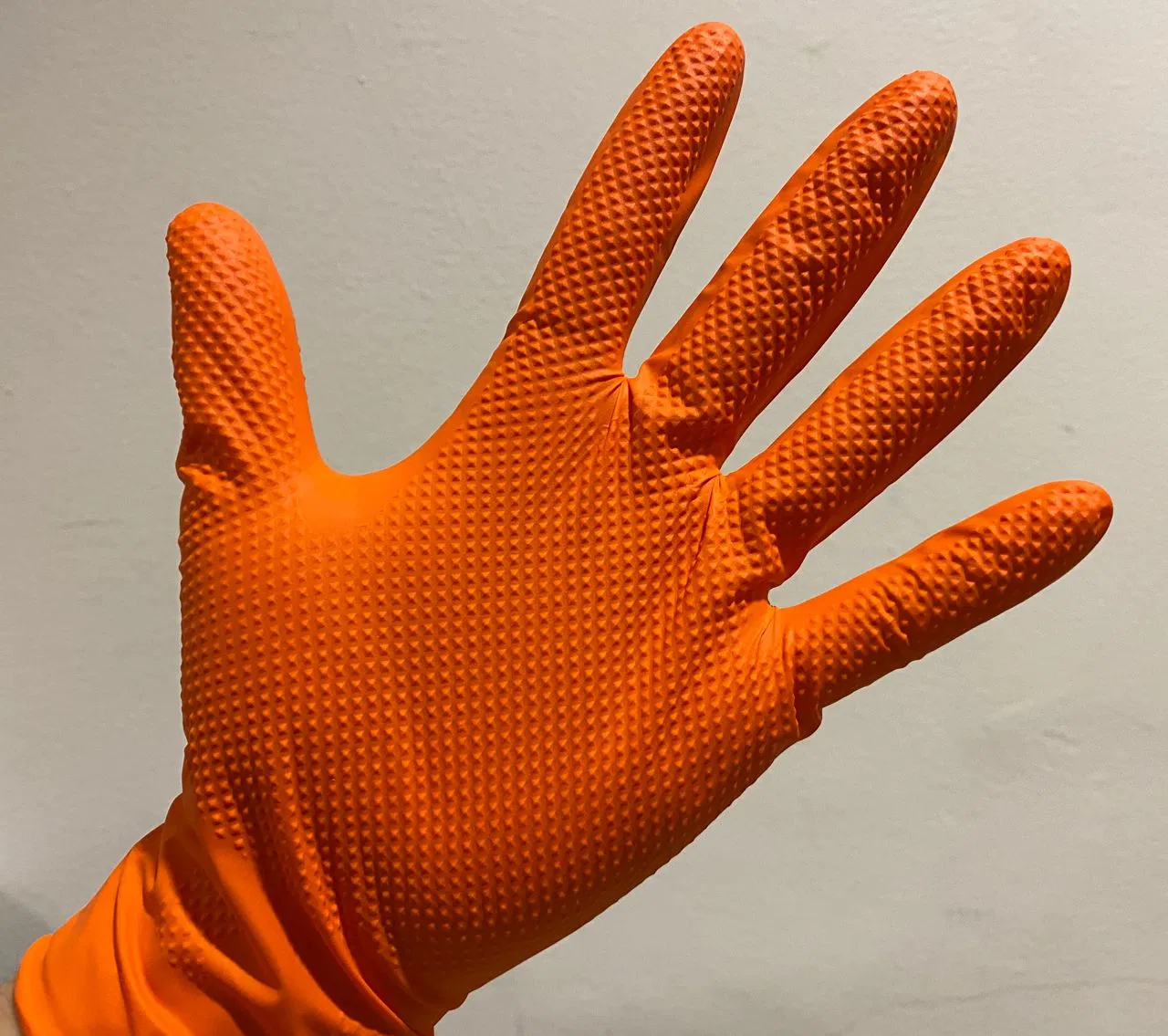 Diamond Textured Grip Nitrile Gloves 7mil 8mil with CE Certficated