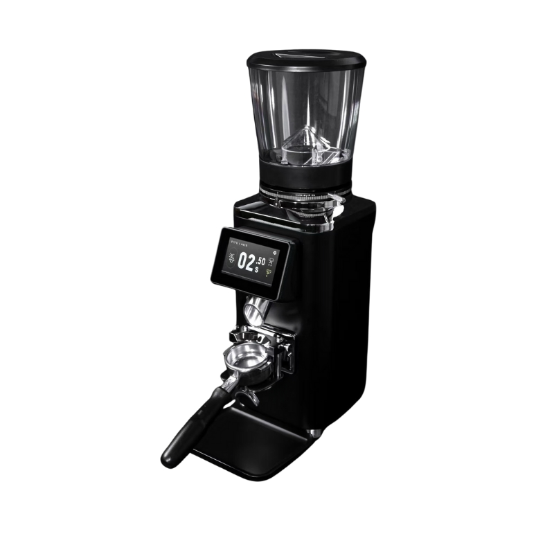 Professional Commercial LED Touch Screen Automatic Funnel Electric Coffee Grinder Machine for Home RV Shops Hotels
