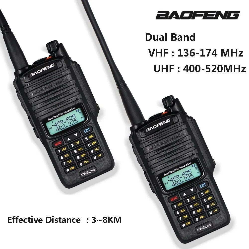 Рация Baofeng UV-9R Plus 8W, водонепроницаемая