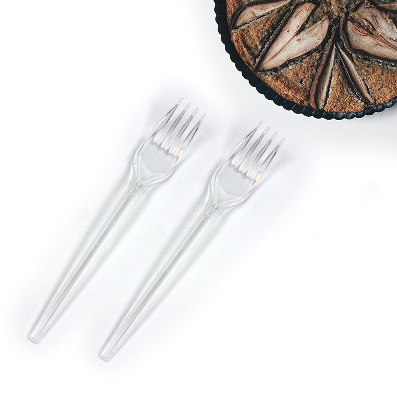 2g PS Clear Fork Disposable Plastic Cutlery 165mm PS Plastic Fork