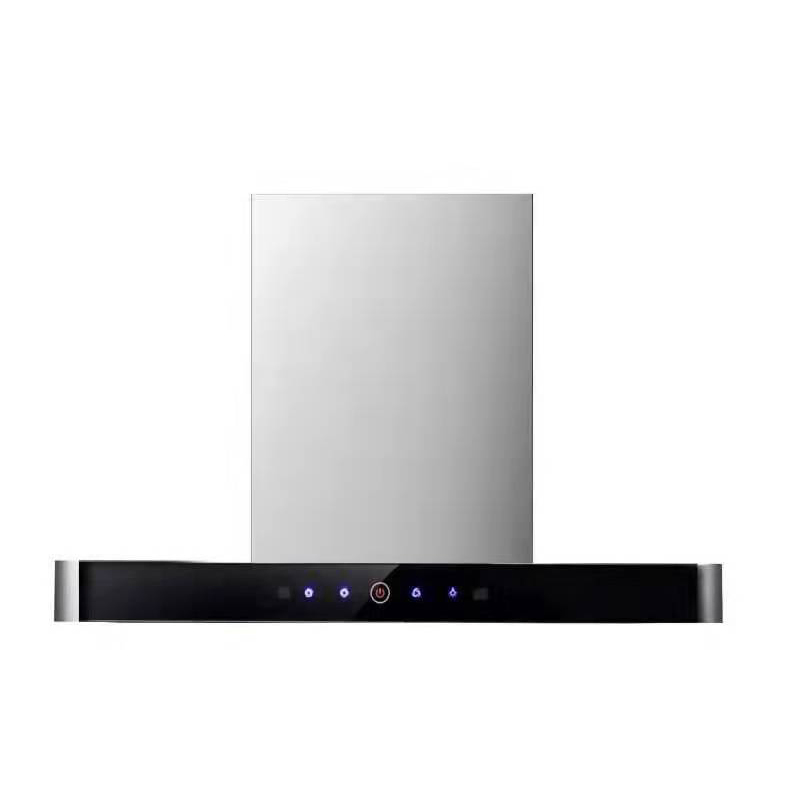 Protective T-Shape Range Hood Appliance with Digital Panel and Certification Stops Oil Residue Adhesion to Walls