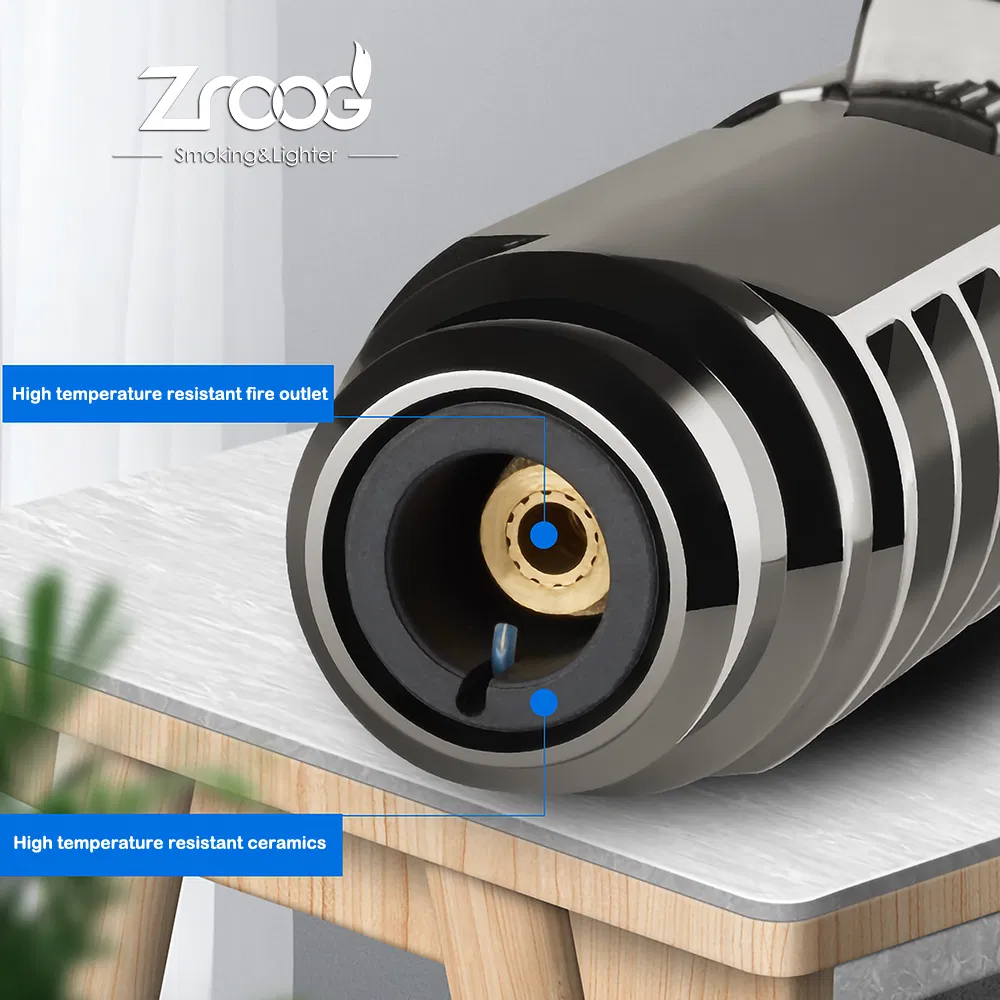 High Jet Flame Butane Gas Lighter Torch Lighters Refillable Adjustable BBQ Fireplace Stove Lighter