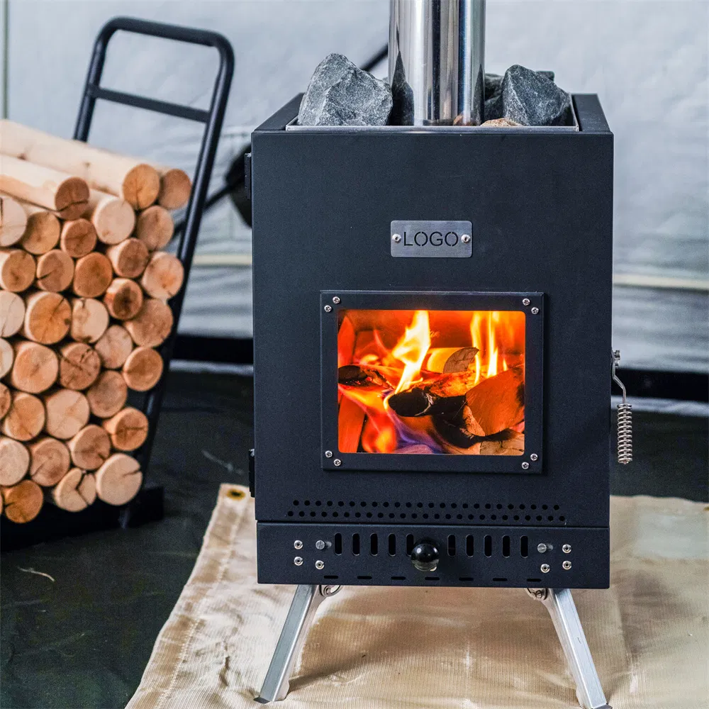 Портативная дровяная печь-сауна для палатки