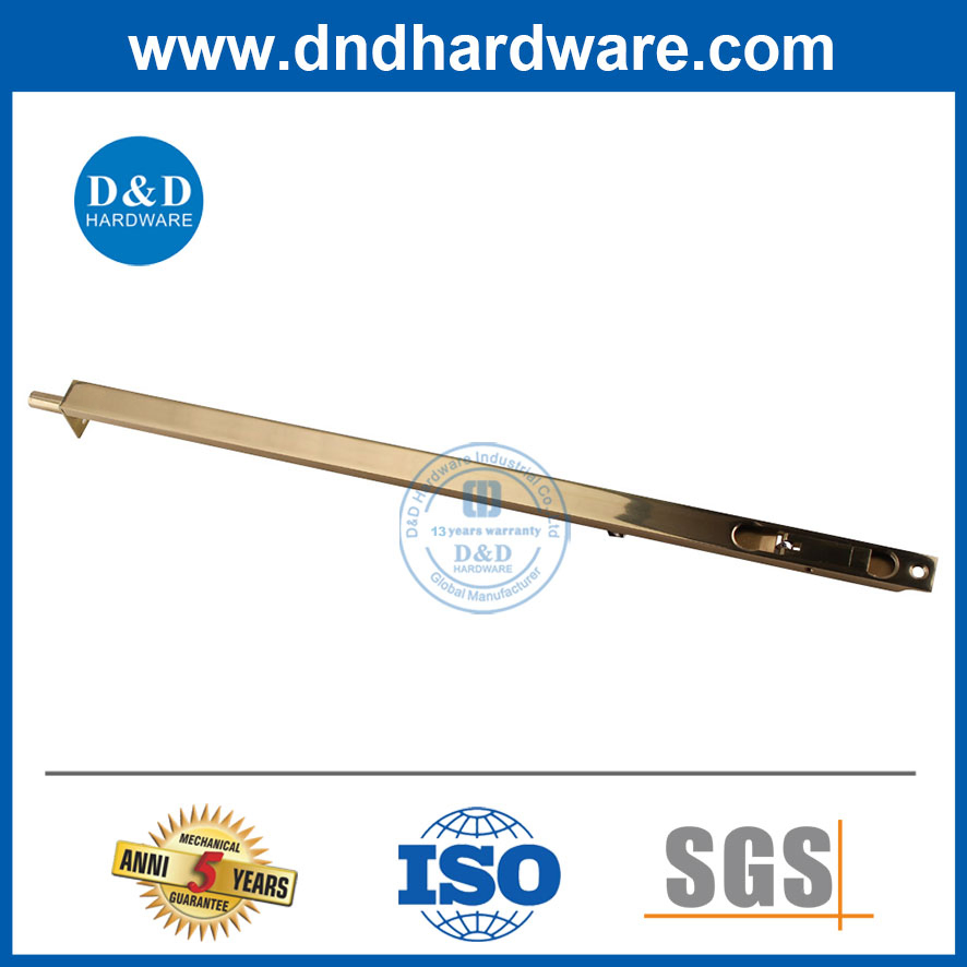 High Quality Wooden Door Accessories Polished Gold Flush Bolt