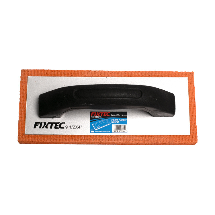 Fixtec Building Tools Wall Plastering Trowel High Quality Foam Rubber Trowel with Plastic Handle