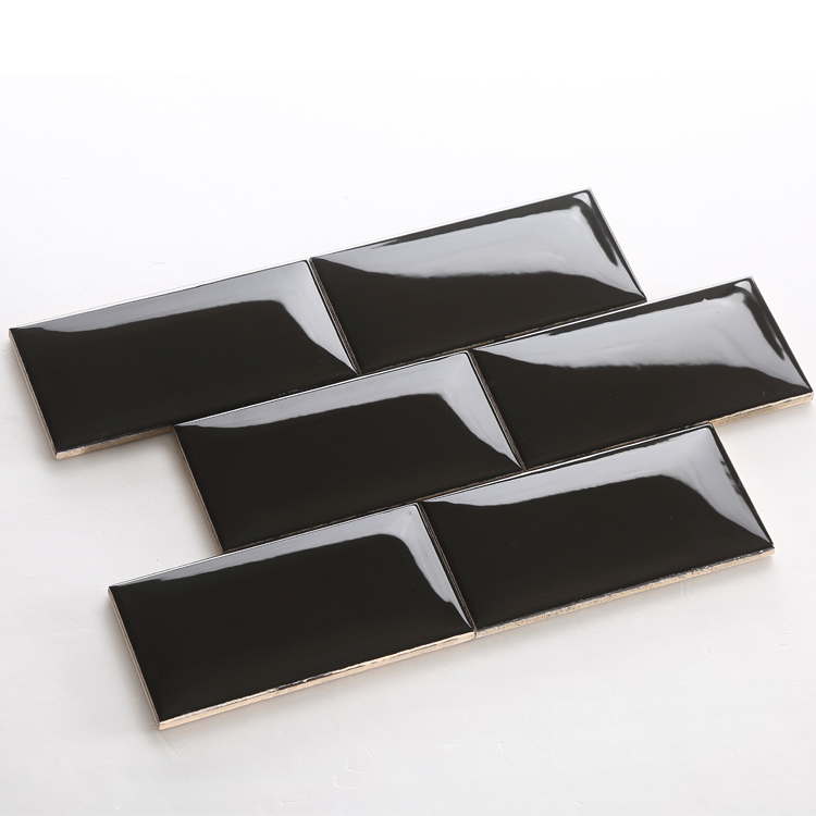 Керамическая плитка Subway Black 75x150 мм