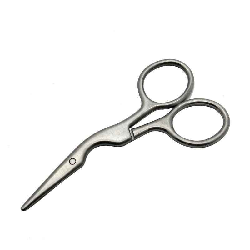3mm Thickness 3.5inch Crane Shape Stainless Steel Eyebrow Manicure Cuticle Scissors