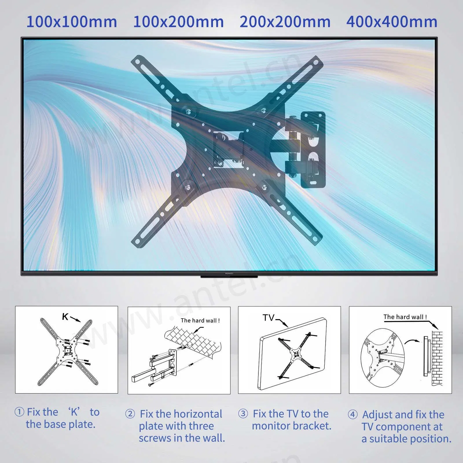 LED/LCD TV wall mount,black,X-400,for 32''-55'' TV