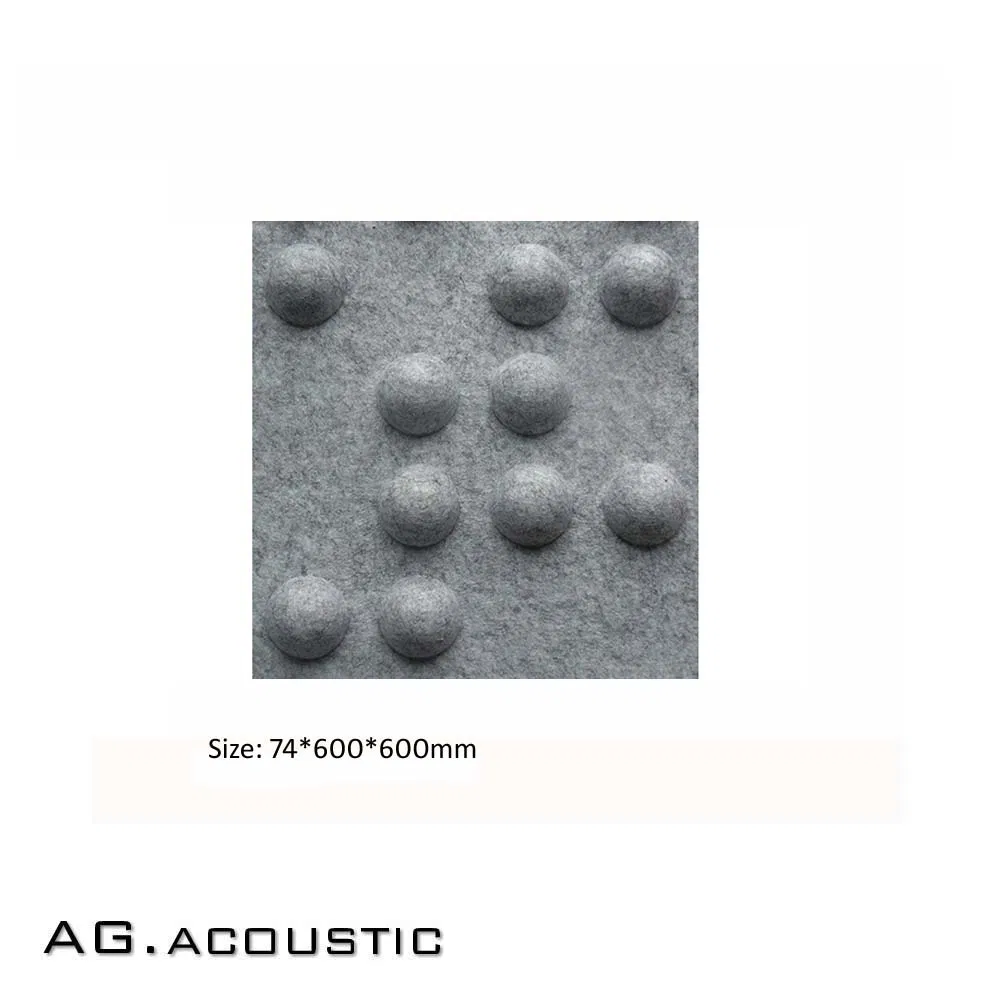 AG. Acoustic New Pop Design 3D Polyester Fiber Sound Absorbing Wall Tiles for Studio Room Decoration