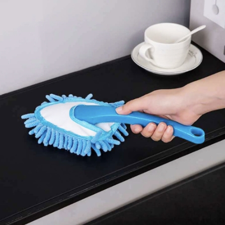 25016 Triangle Dust Brush Microfiber Duster PP Duster Chenille Triangle Dust Brush