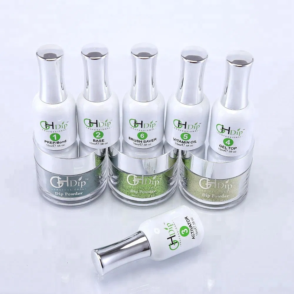 Customize Colors Acrylic Nails DIP Powder System Liquids Bulk Clear Glitter Dipping Powder