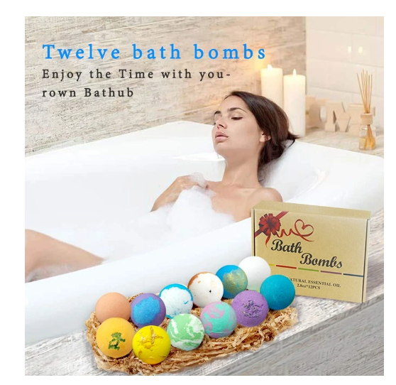 Organic Colorful Fizzy Coconut Oil Bath Bombs Set Colorful Bubble Fizzies Bath Bombs Gift Set