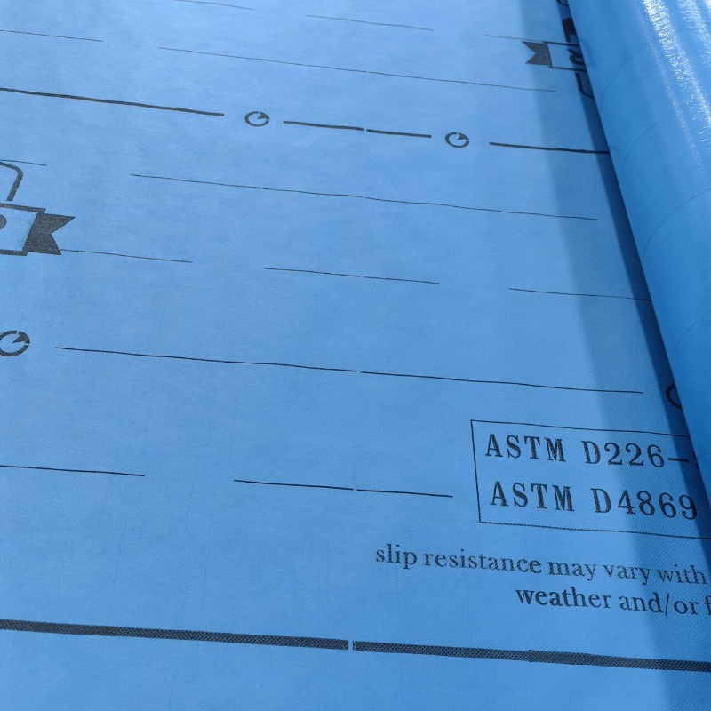 Waterproof Breathable Membrane Vapour Control Layer Synthetic Roofing Felt House Wall Wrap Breathable Roofing Membrane