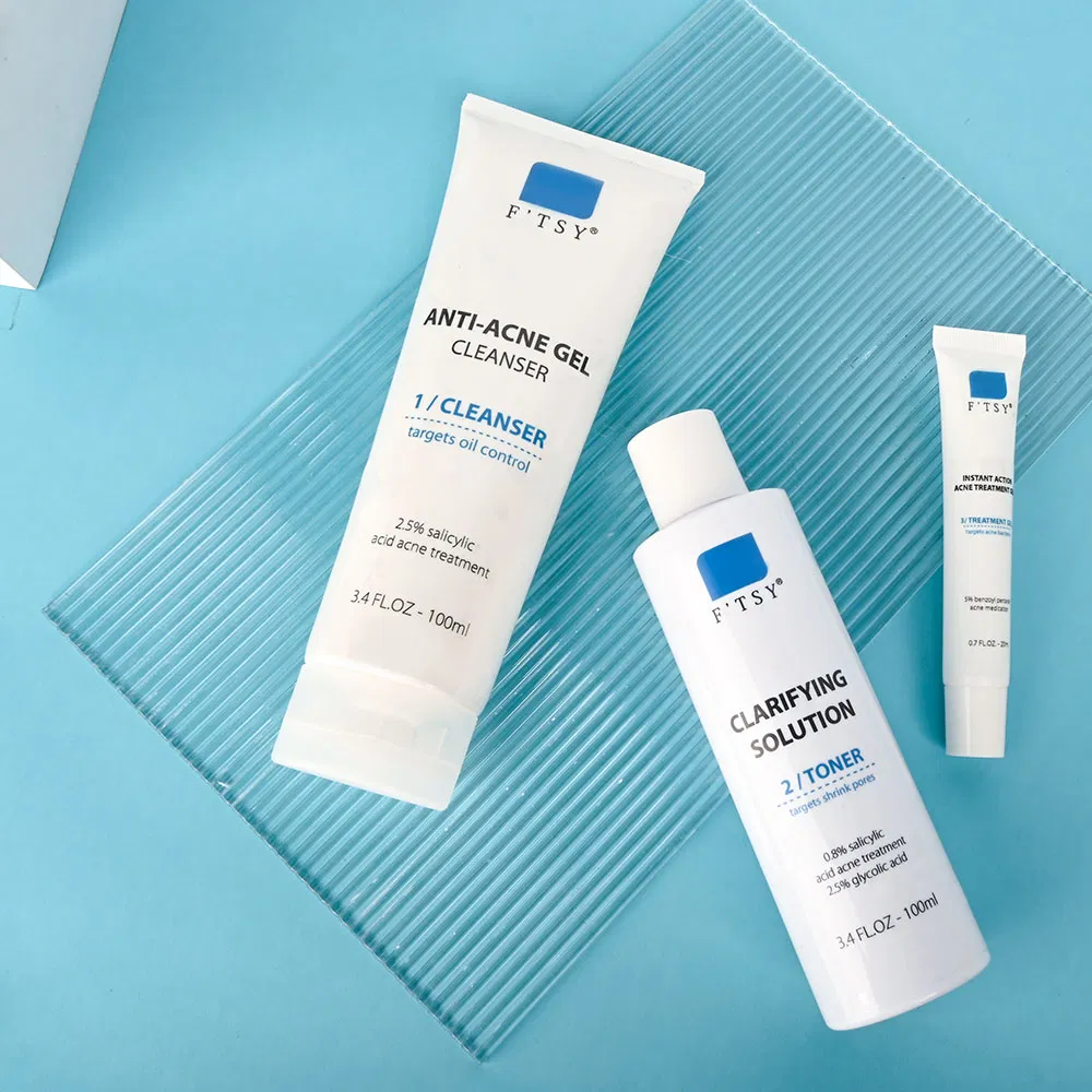 Hot Selling Skin Care Set Salicylic Acid Acne Pores Minimizing Blemishes Acne Prone Skincare Essentials Set Kits