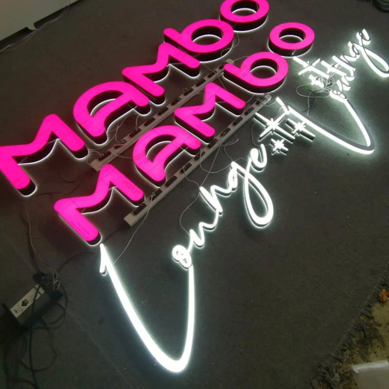 Custom Beauty Salon 3D Acrylic LED Frontlit Barbershop Light up Letters Signage