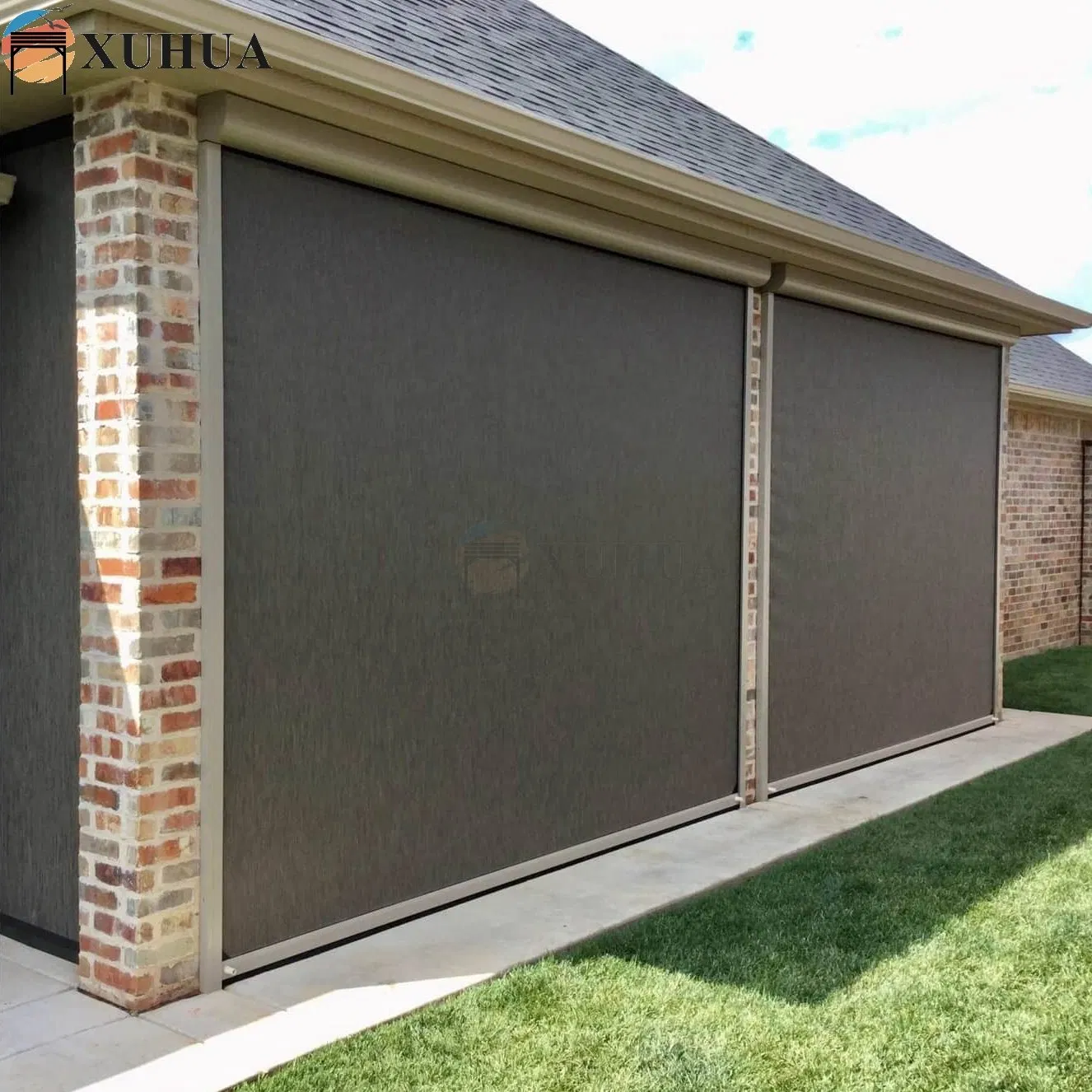 Xuhua Outdoor Vertical Awning Privacy Protection Fiber Roller Shade Zip Blind Shutters