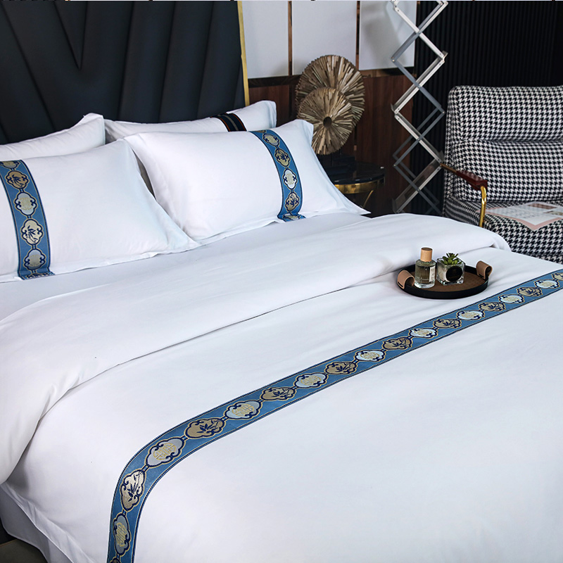Duvet Cover Home Bed Linen Comforter Sets White Cotton Bedding Set for Hotel