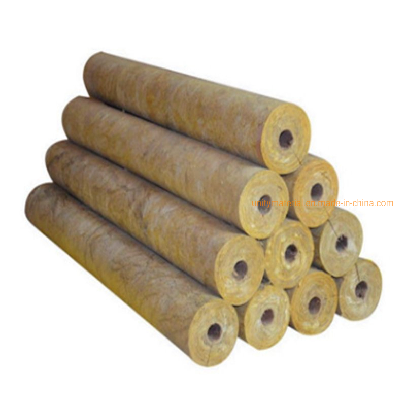 ID Inner Diameter 10-280mm 100-160 Kg/M3 Density Acoustic Heat Insulation Material Mineral Rock Wool Rockwool Pipe for Industrial Chemical Thermal Tubes Ss