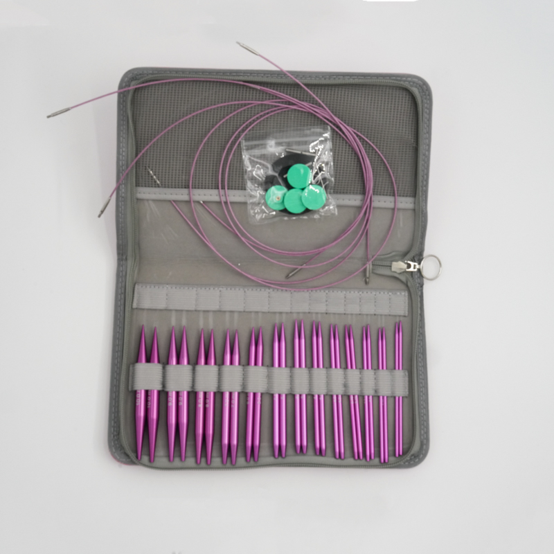 Aluminum Interchargable Circular Needles Sets (13PCS)