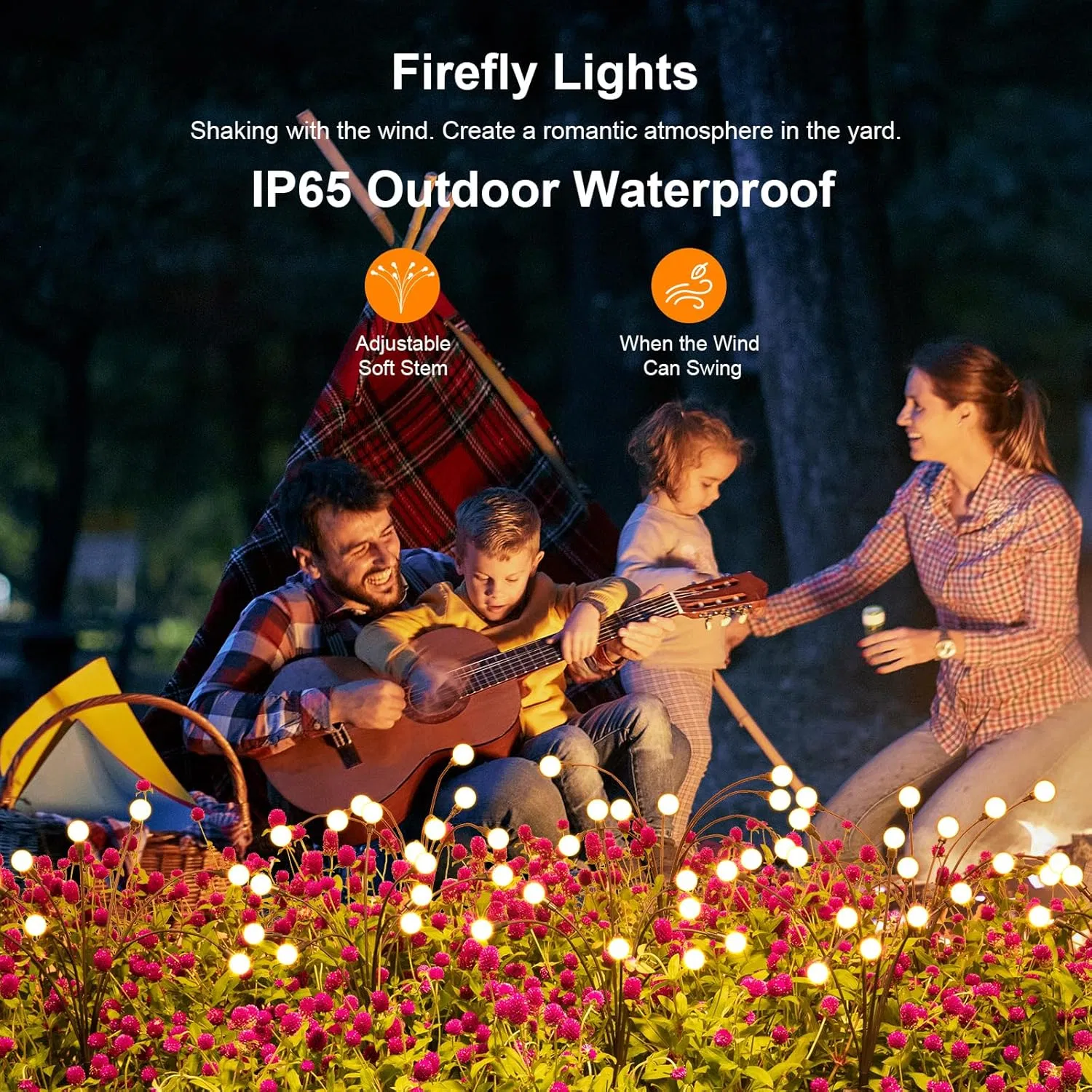 Solar Garden Firefly Outdoor Waterproof New Upgraded Swaying Landscape Light
