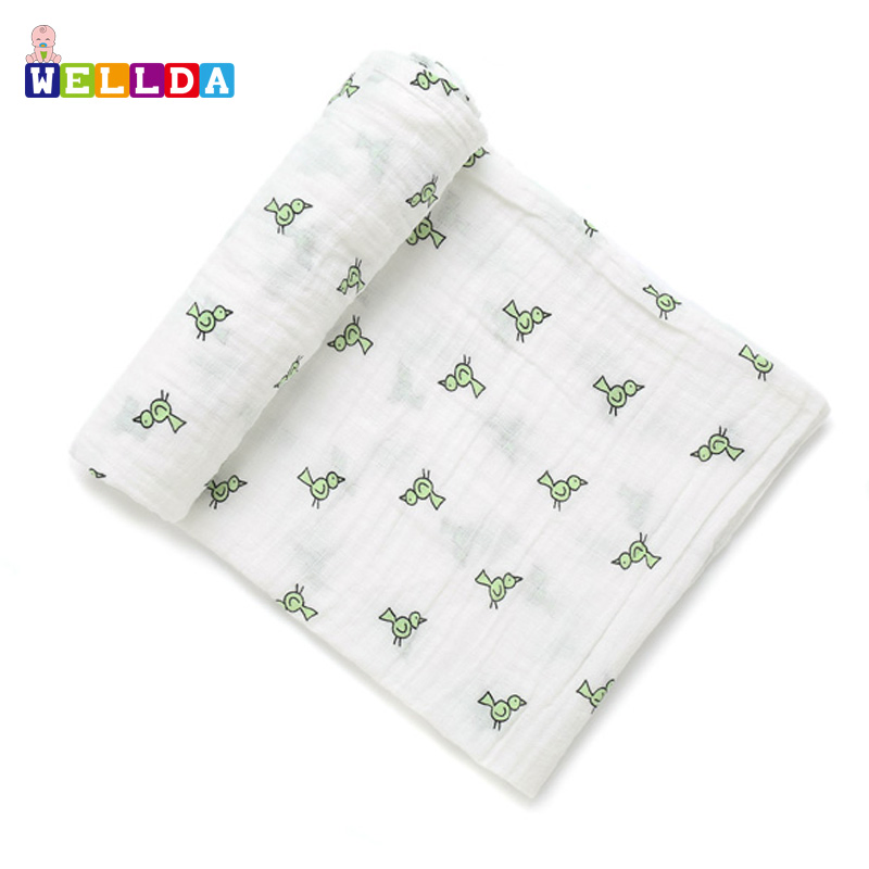 New Arrival Customized Muslin Blanket Custom Print Baby Swaddle Blankets