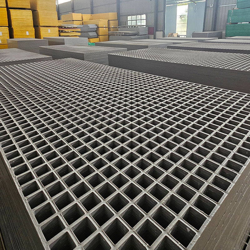 China FRP Grating Supplier Non-Conductive Mesh Panels Suitable Power Substations Acid Environment Lightweight Walkway Flooring