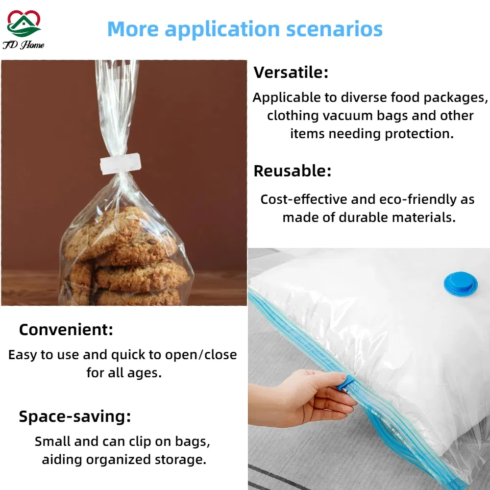 Wholesale Custom Vacuum Storage Bag Plastic Slider Clips
