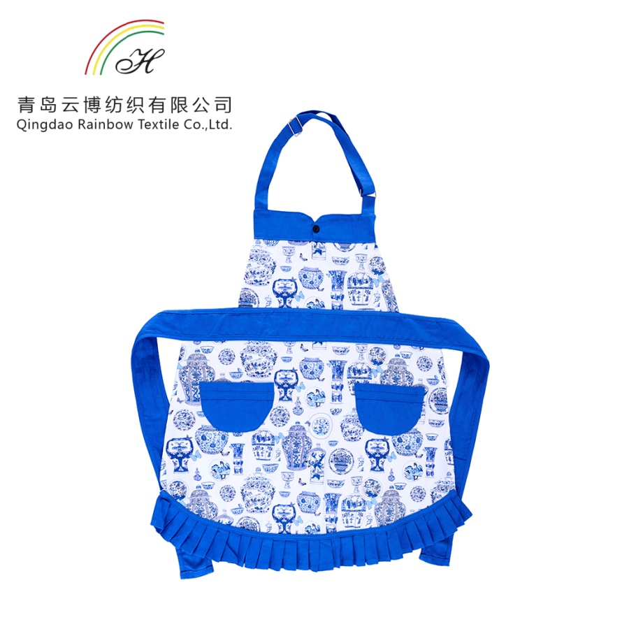 Factory Custom Printing Polyester Kitchen Lady Cotton Apron