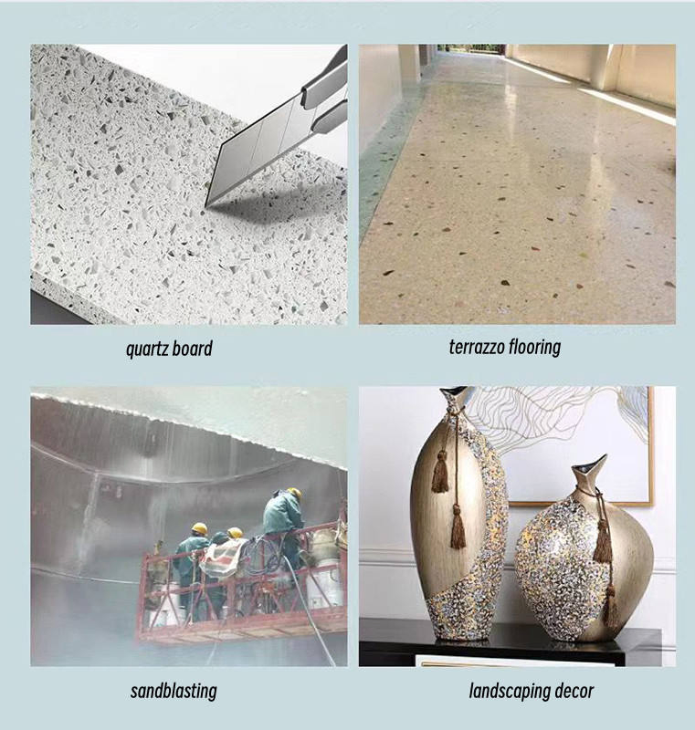 Clear Crushed Glass Sand Factory Price Transparent for Terrazzo Flooring