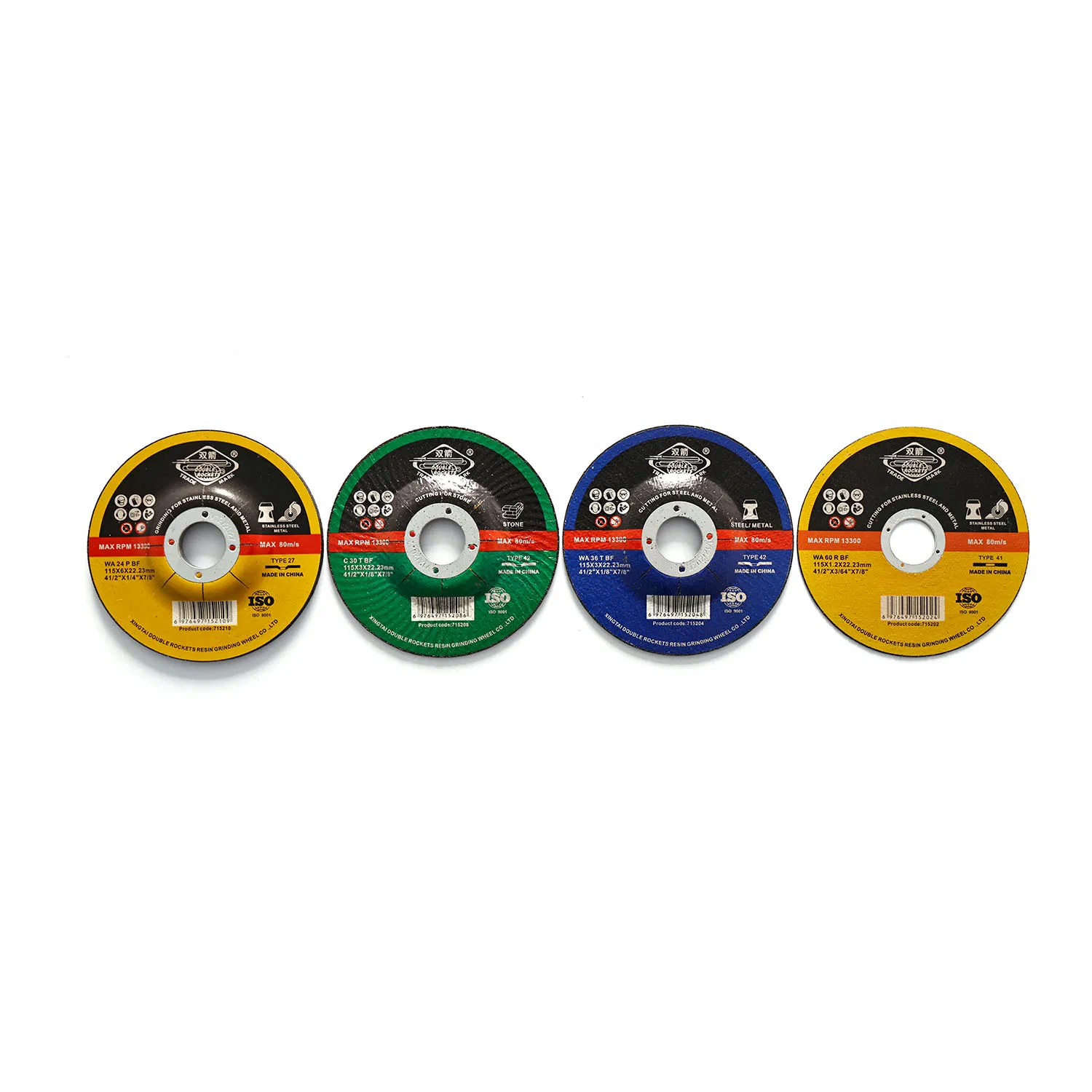 Grinding Wheel 4.5" 115*6*16mm Cutting Precision Steel Diamond, Angle Grinders, Cast Iron Steel and Carbon Abrasive Cutting Disc