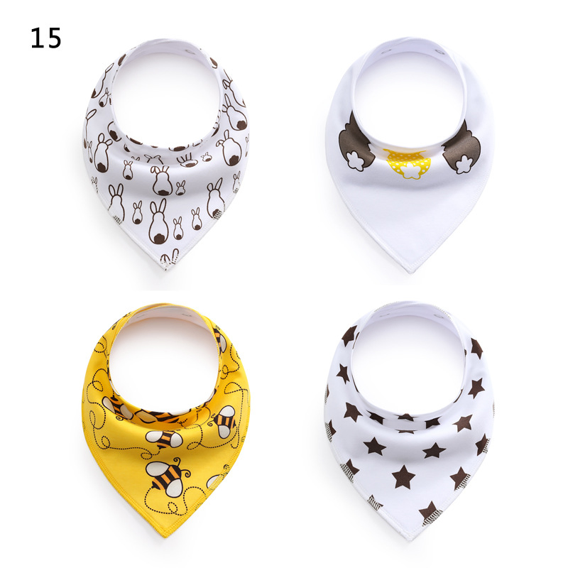 0147 Saliva Towel Fleece Cotton Triangle Towel Spring and Autumn Baby Bib