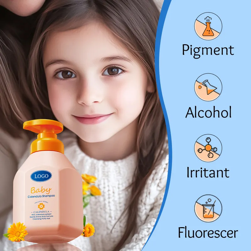 Ditong Hot Selling Gentle Cleansing Scalp Amino Acid Fluffy Shampoo Children's Calendula Shampoo