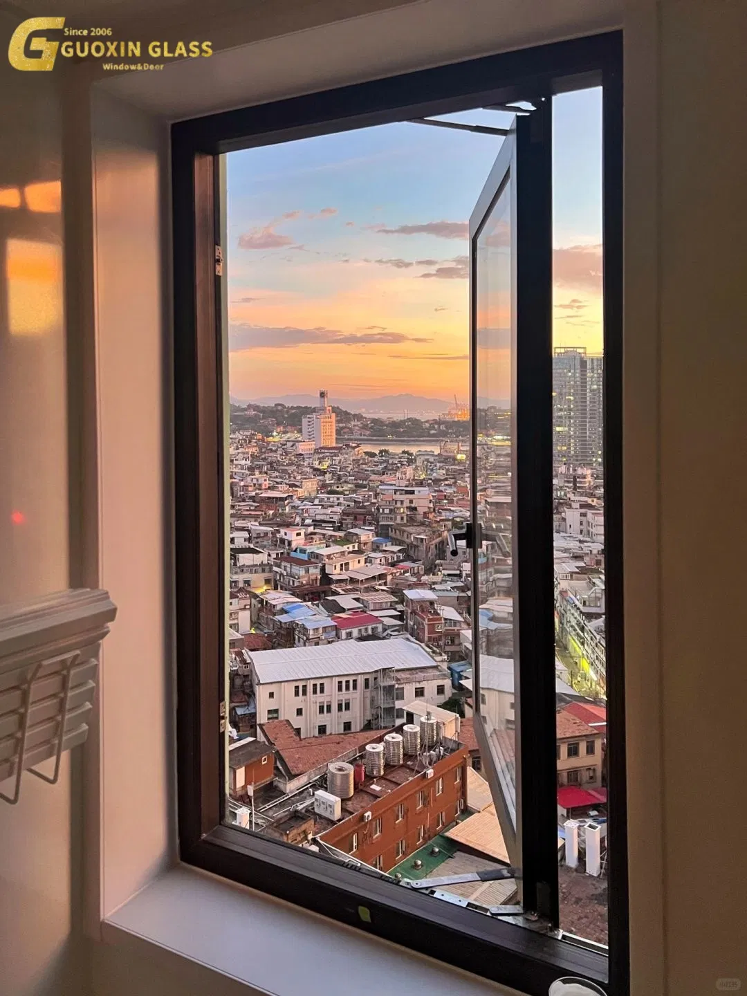 Double Glass High Energy Efficiency Casement Window Aluminium Windows