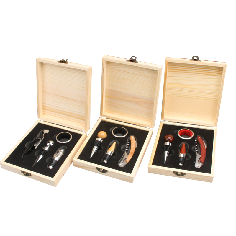 Wholesale Custom Novelty Bar Wine Opener Gift Set with Wooden Box Company Promotional Gifts for Wine Lover Shunstone Supplier