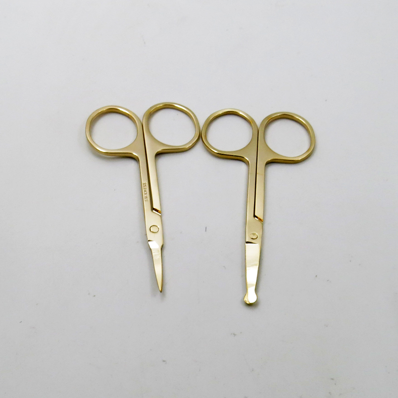High Quality Beauty Scissor Stainless Steel Eyebrow Hair Facial Trimming Tweezers Scissors Tools for Manicure Care