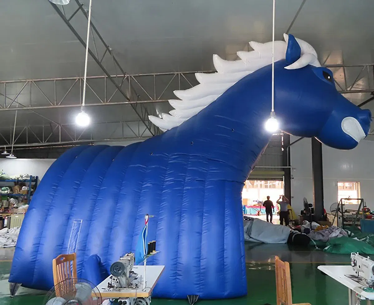 Boyi Inflatable Football Events Helmet Tunnel Horse Mascot Football Tunnel