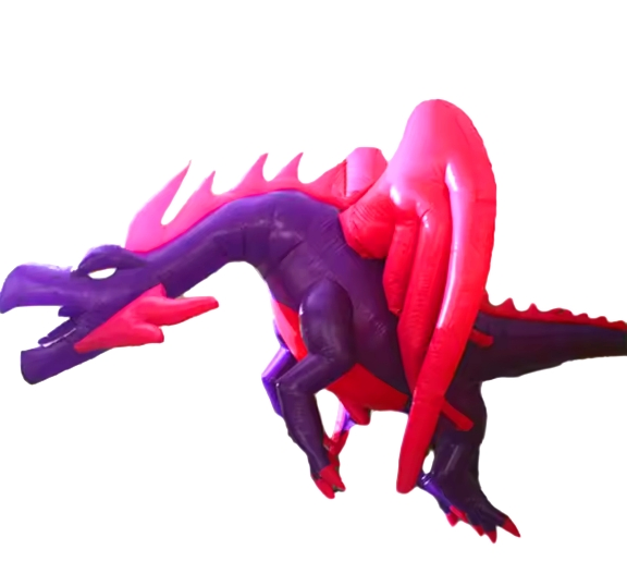 Beautiful and Grand Pink Purple Inflatable Giant Dragon with Good Advertising